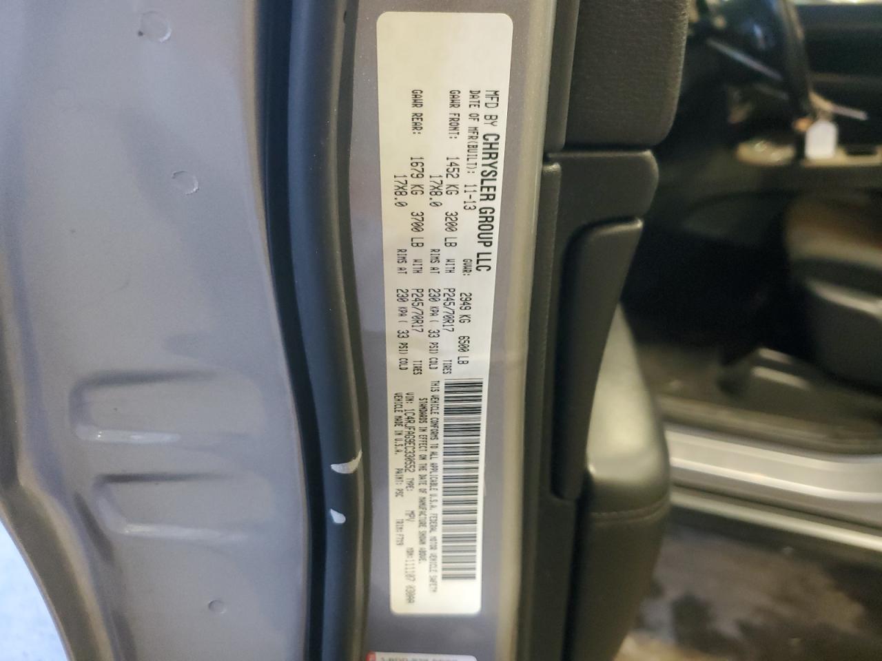 JEEP GRAND CHER 2014 VIN 1C4RJFAG9EC330552 zdjęcie 13
