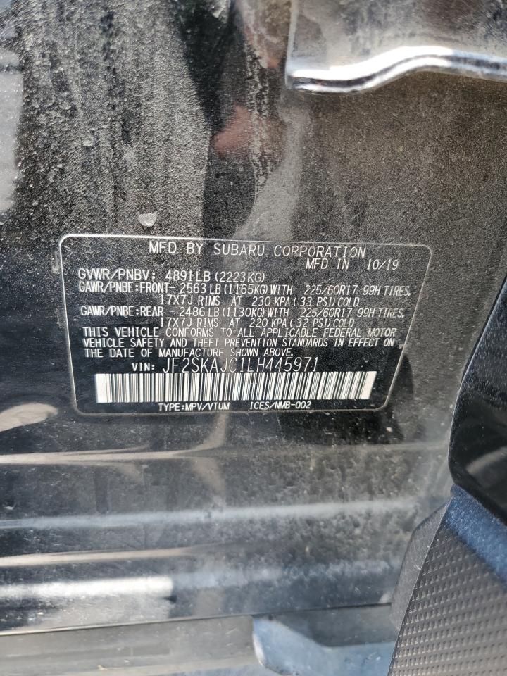 2020 Subaru Forester Premium VIN: JF2SKAJC1LH445971 Lot: 59554125
