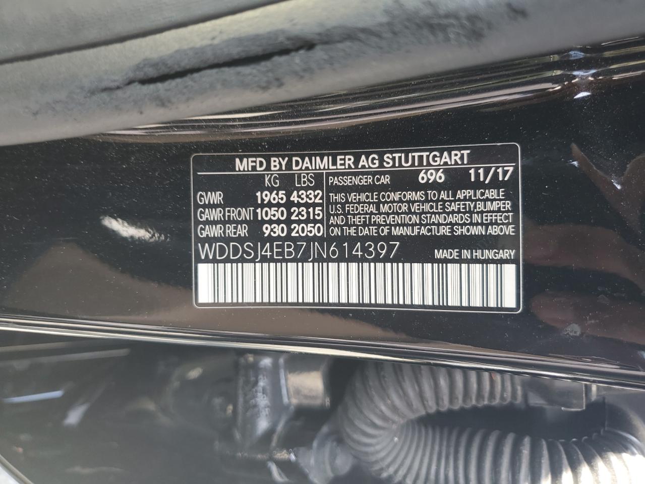 2018 Mercedes-Benz Cla 250 VIN: WDDSJ4EB7JN614397 Lot: 61197925