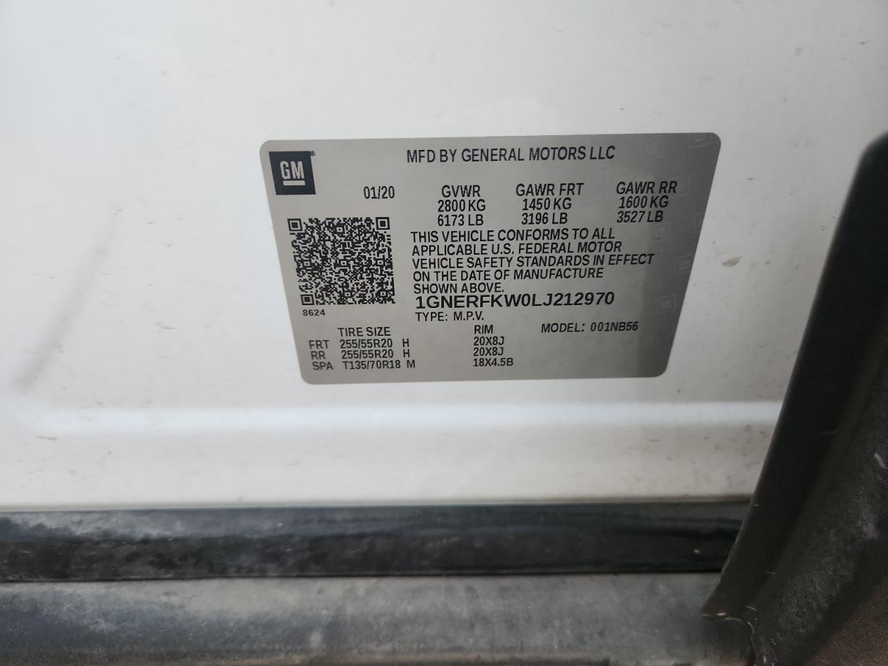 2020 Chevrolet Traverse Ls VIN: 1GNERFKW0LJ212970 Lot: 61948185