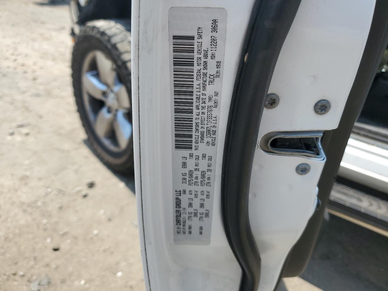 2015 Ram 1500 Slt VIN: 1C6RR7LT1FS557676 Lot: 62155585