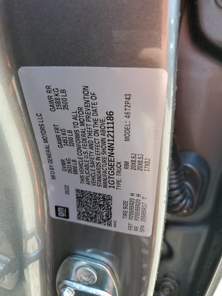 2022 GMC Canyon Denali VIN: 1GTG5EEN4N1211186 Lot: 60437695