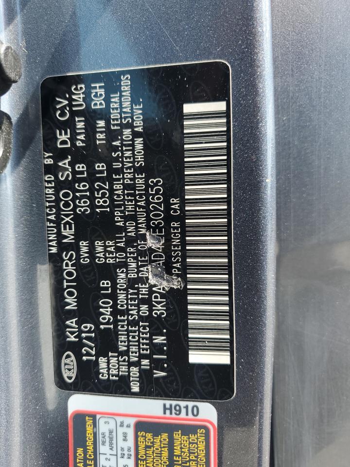 2020 Kia Rio Lx VIN: 3KPA24AD4LE302653 Lot: 62591425