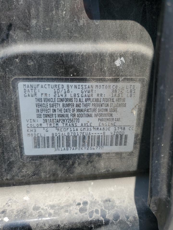 NISSAN SENTRA 2019 VIN 3N1AB7AP2KY256770 zdjęcie 12