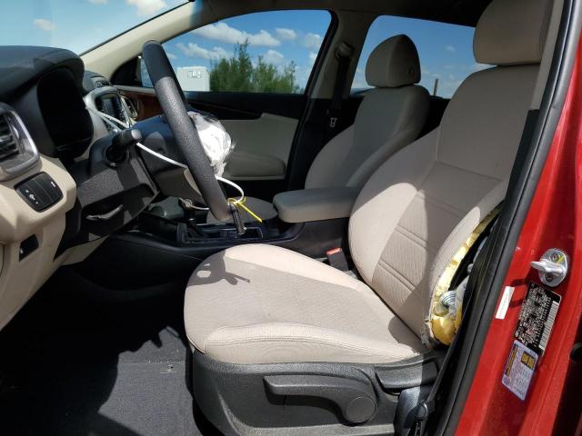  KIA SORENTO 2018 Czerwony