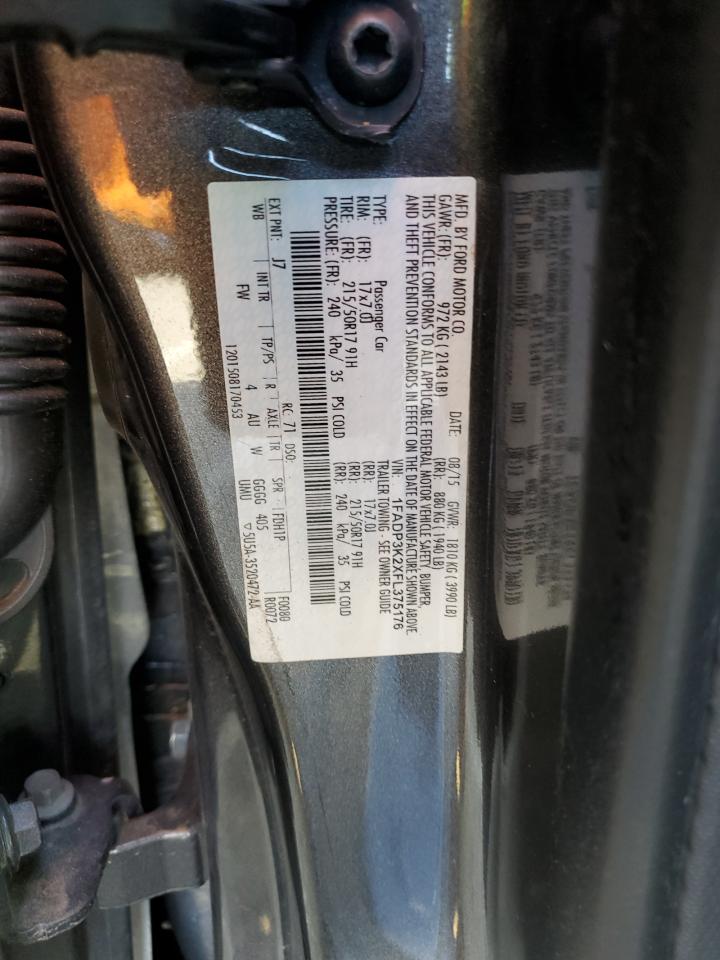 2015 Ford Focus Se VIN: 1FADP3K2XFL375176 Lot: 62776425