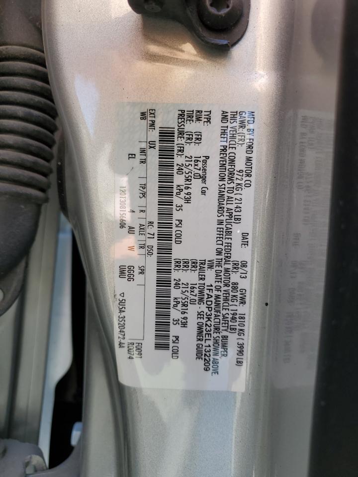 2014 Ford Focus Se VIN: 1FADP3K23EL132209 Lot: 63234455