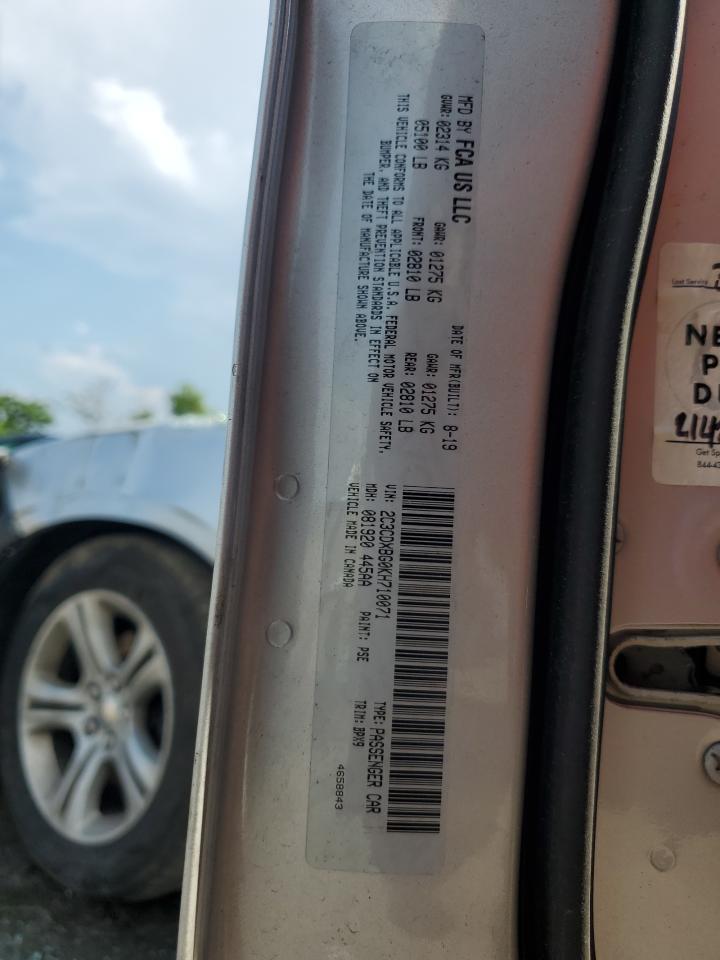 2019 Dodge Charger Sxt VIN: 2C3CDXBG0KH710071 Lot: 62113135