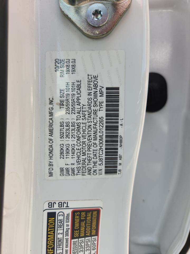 2021 Acura Rdx VIN: 5J8TC2H30ML012265 Lot: 62298325