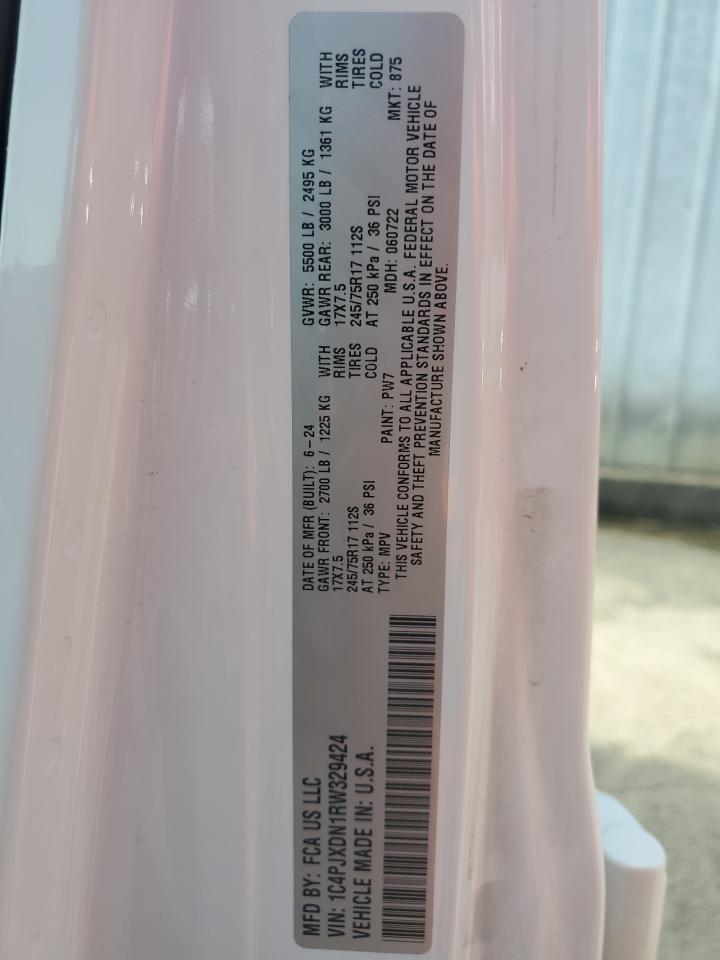 JEEP WRANGLER 2024 VIN 1C4PJXDN1RW329424 zdjęcie 12