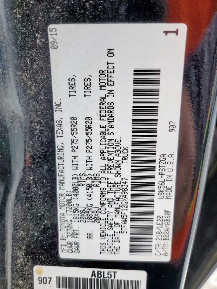 TOYOTA TUNDRA 2016 VIN 5TFAW5F12GX498347 фото 13