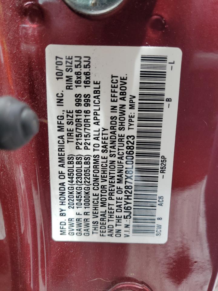 2008 Honda Element Ex VIN: 5J6YH287X8L006823 Lot: 62831935