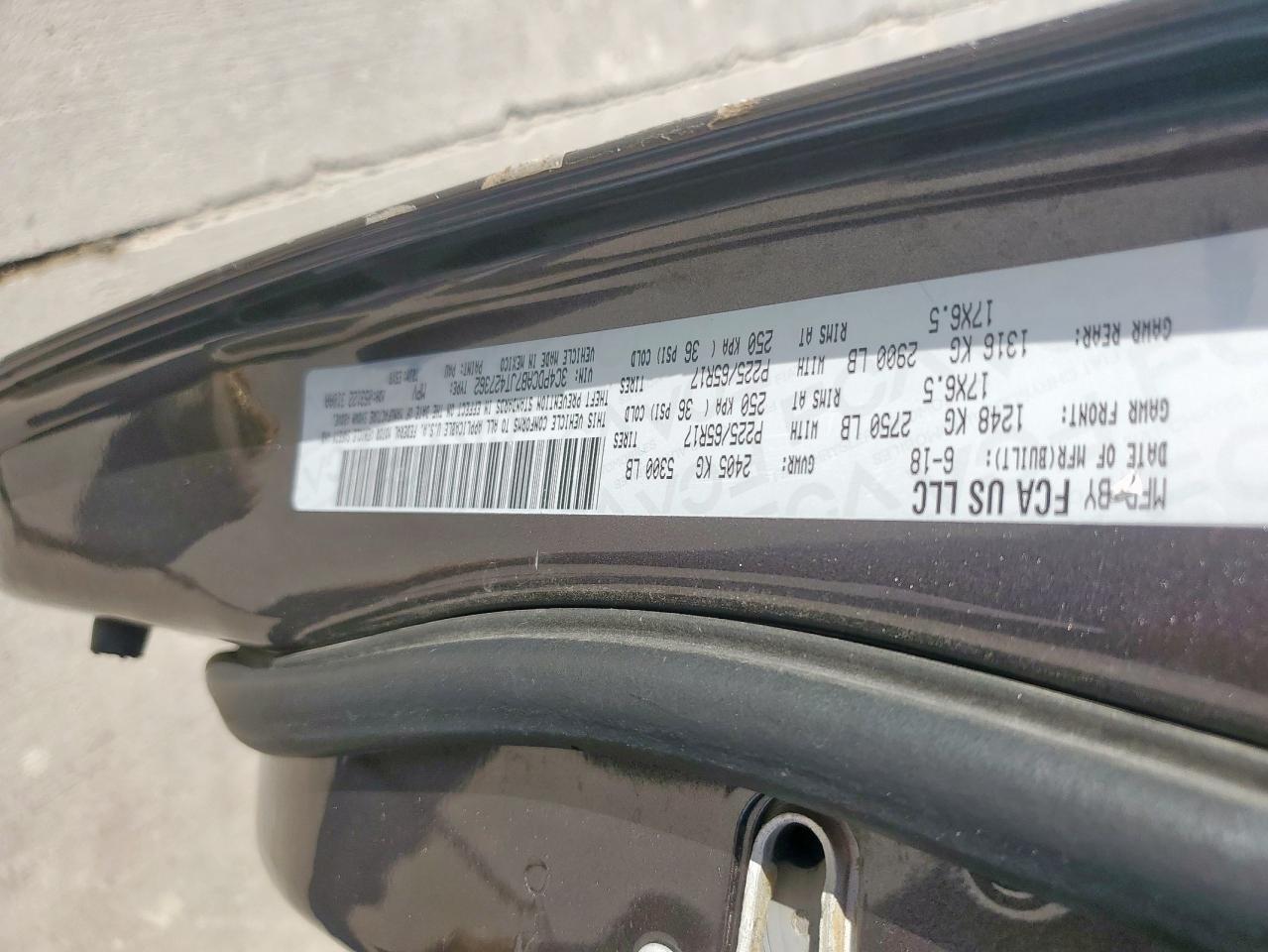 2018 Dodge Journey Se VIN: 3C4PDCAB7JT427362 Lot: 60941315