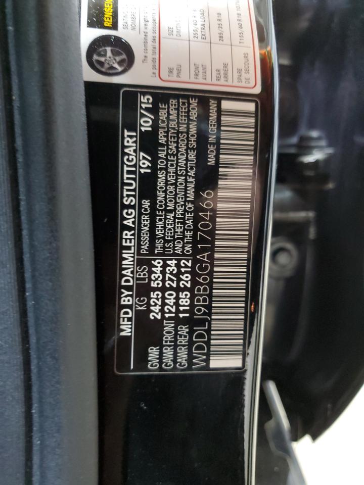 2016 Mercedes-Benz Cls 550 4Matic VIN: WDDLJ9BB6GA170466 Lot: 60605845