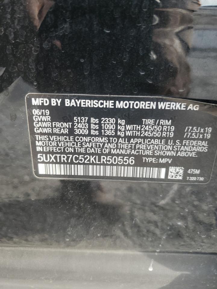 2019 BMW X3 Sdrive30I VIN: 5UXTR7C52KLR50556 Lot: 62160155
