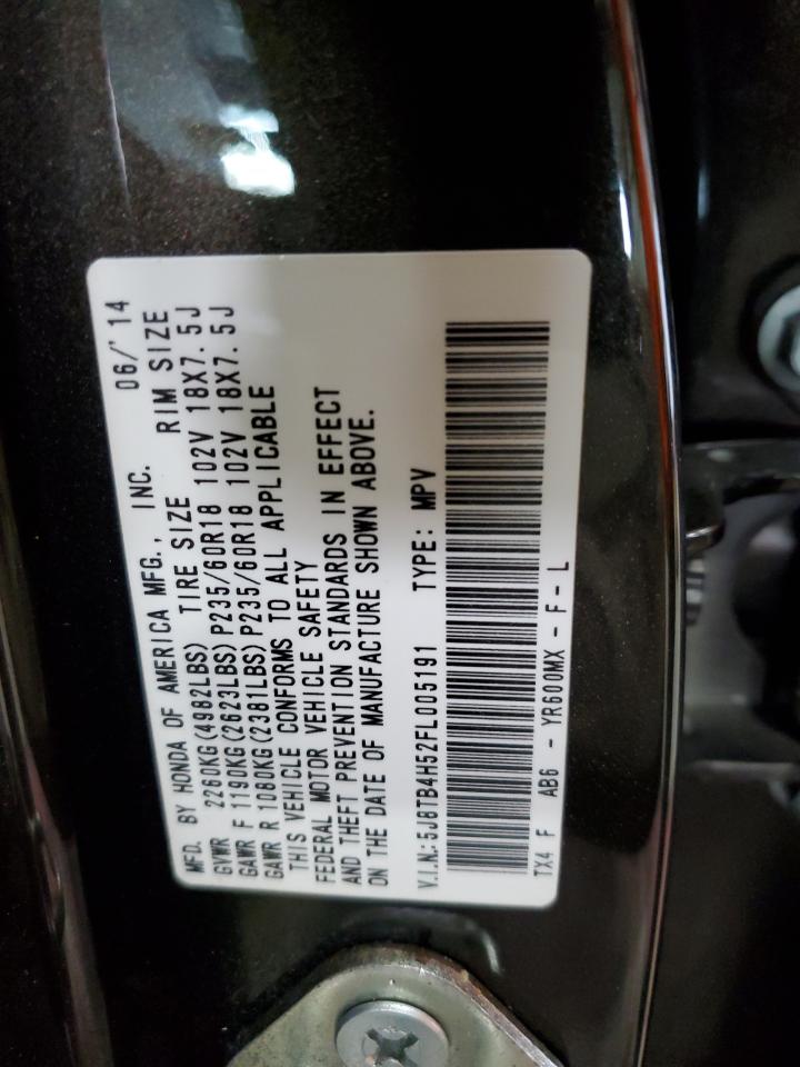 2015 Acura Rdx Technology VIN: 5J8TB4H52FL005191 Lot: 62480645