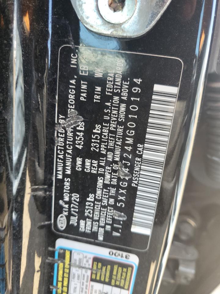 2021 Kia K5 Lx VIN: 5XXG24J24MG010194 Lot: 62554395