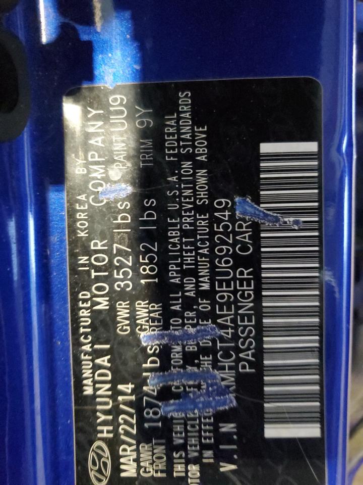 2014 Hyundai Accent Gls VIN: KMHCT4AE9EU69G549 Lot: 61474315