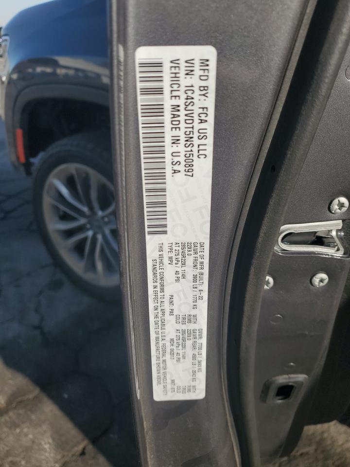 2022 Jeep Wagoneer Series Iii VIN: 1C4SJVDT5NS150897 Lot: 61303065