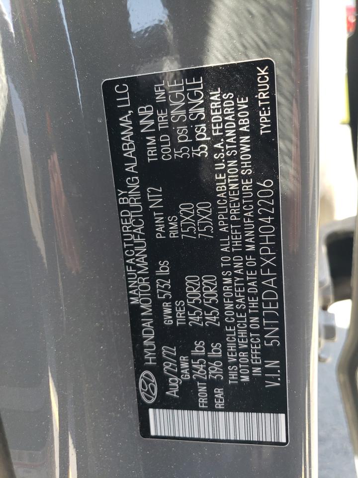 2023 Hyundai Santa Cruz Limited VIN: 5NTJEDAFXPH042206 Lot: 61198055