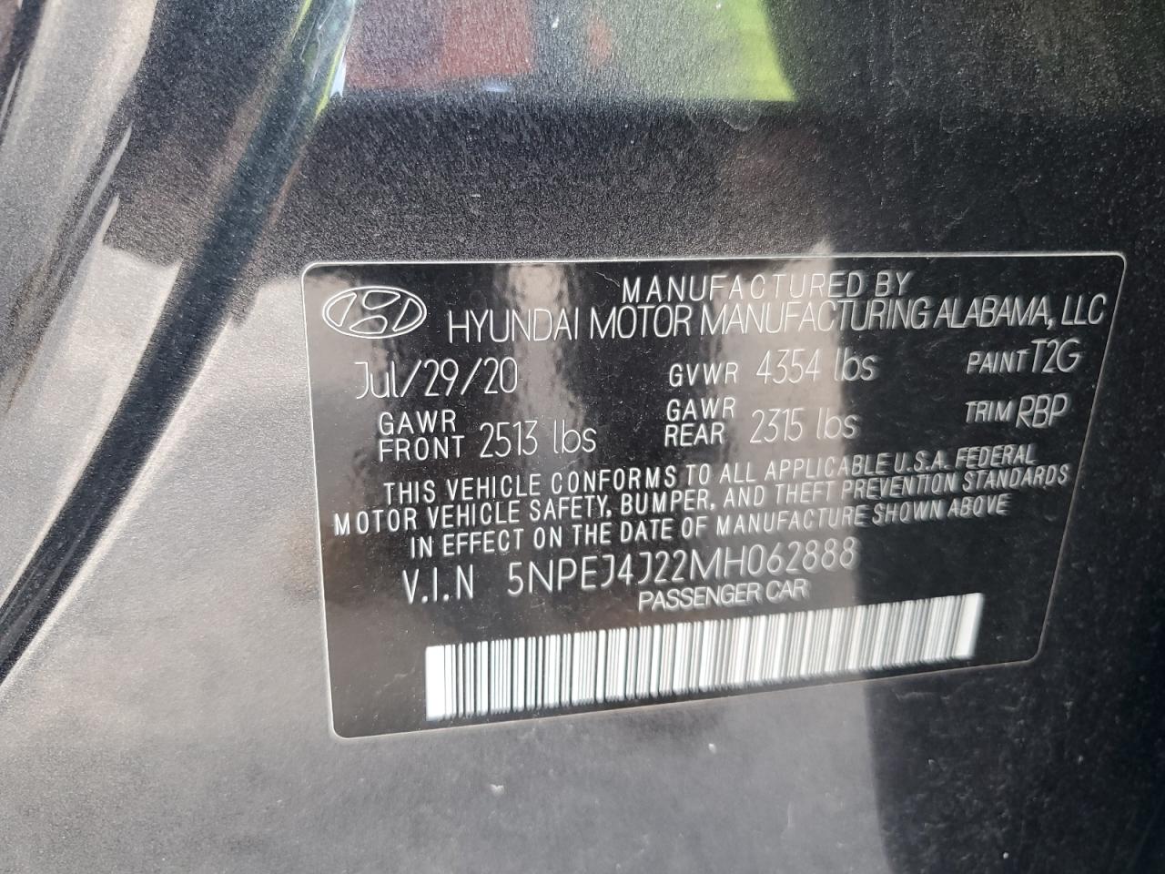2021 Hyundai Sonata Sel Plus VIN: 5NPEJ4J22MH062888 Lot: 62525095