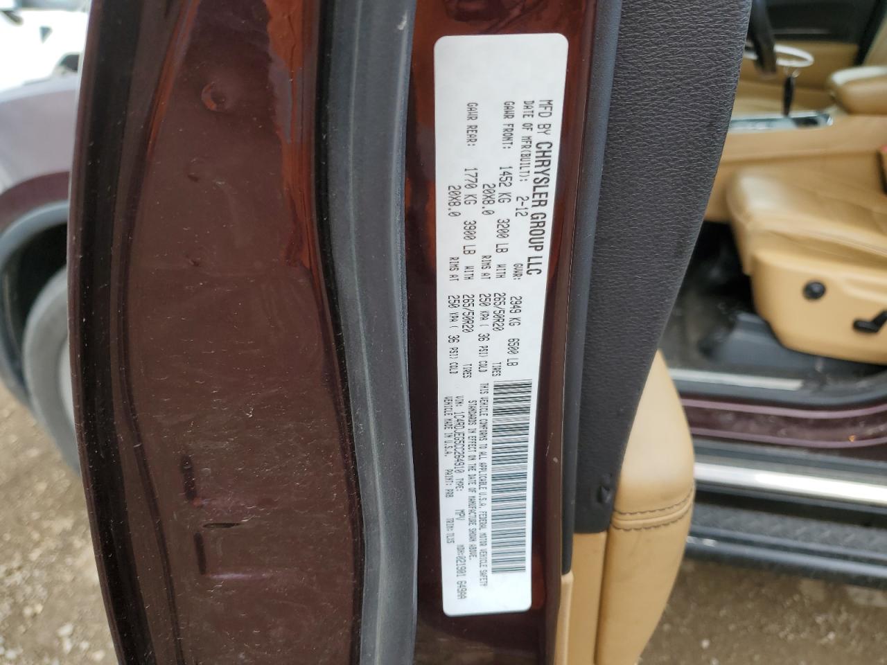 2012 Dodge Durango Citadel VIN: 1C4RDJEG5CC264910 Lot: 61461145