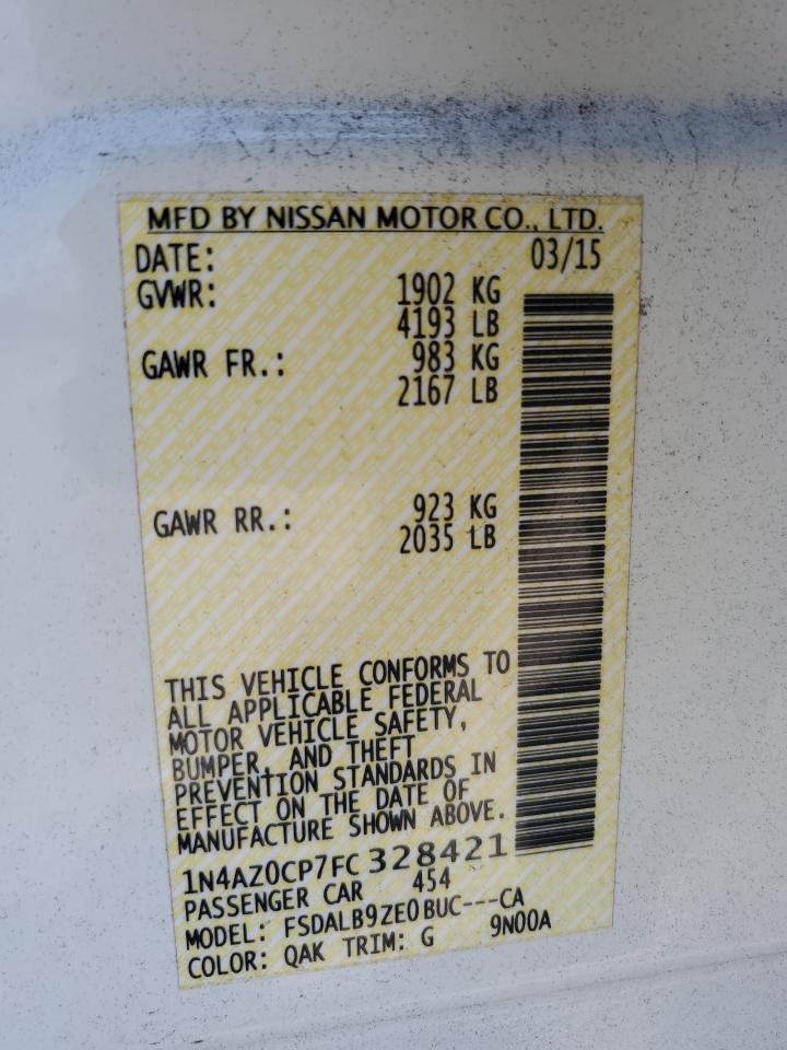 2015 Nissan Leaf S VIN: 1N4AZ0CP7FC328421 Lot: 61875965