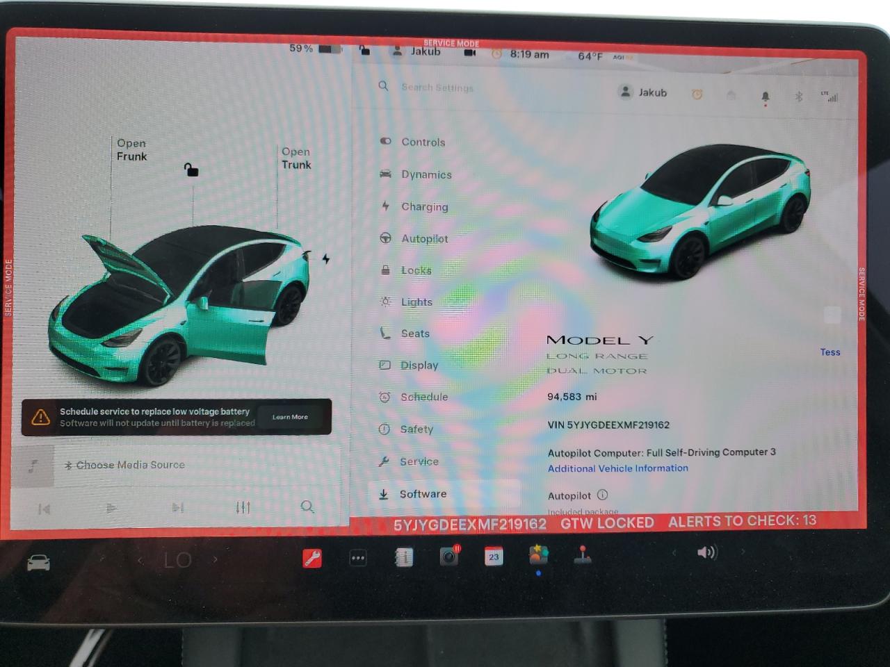 2021 Tesla Model Y VIN: 5YJYGDEEXMF219162 Lot: 61664425