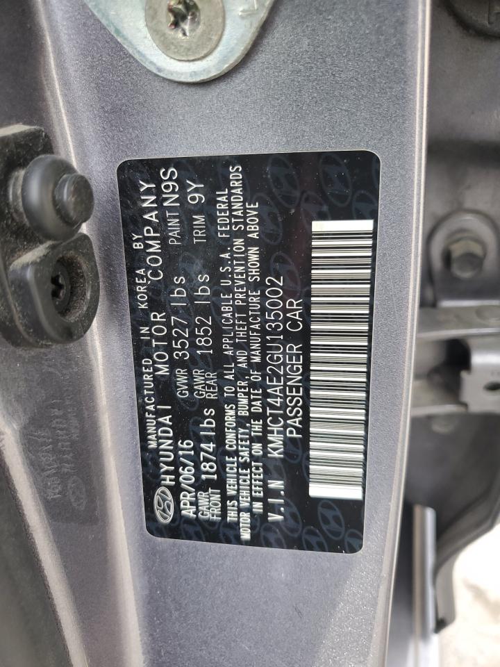 2016 Hyundai Accent Se VIN: KMHCT4AE2GU135002 Lot: 60248425