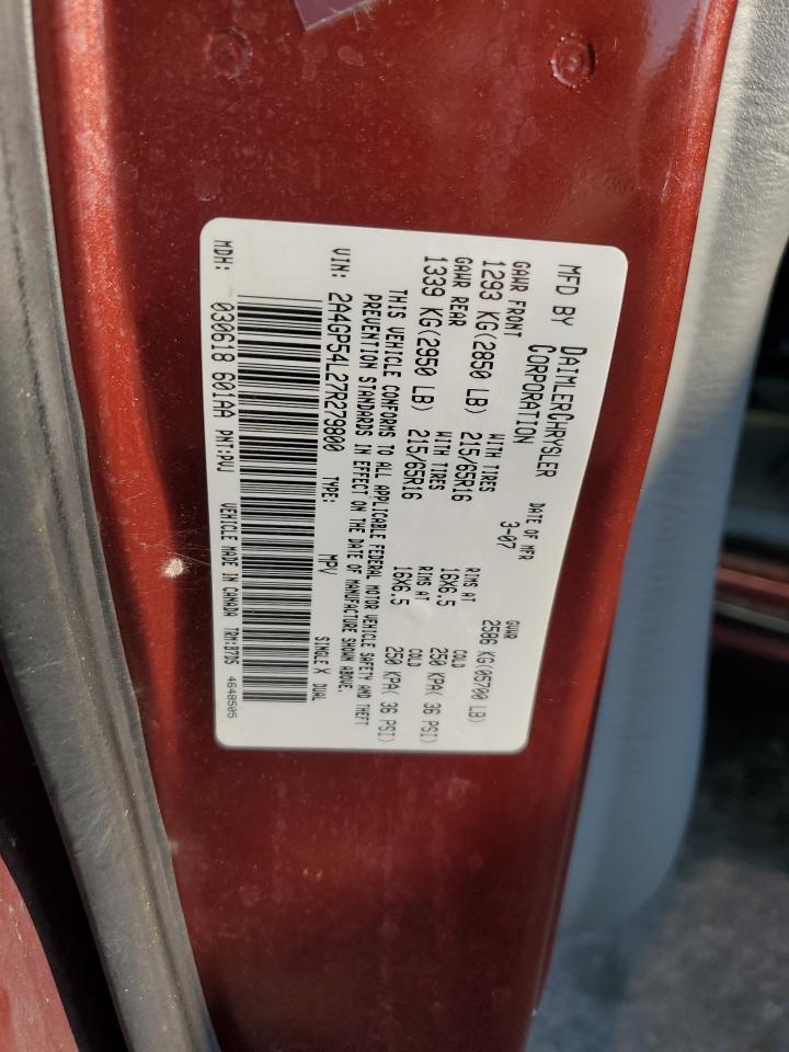 2007 Chrysler Town & Country Touring VIN: 2A4GP54L27R279800 Lot: 60119675