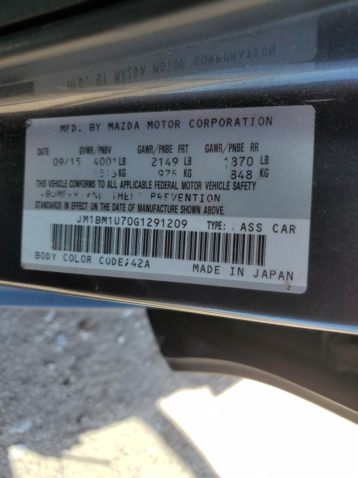 MAZDA 3 2016 VIN JM1BM1U70G1291209 zdjęcie 12