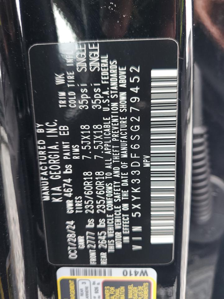 2025 Kia Sportage Ex VIN: 5XYK33DF6SG279452 Lot: 62593765