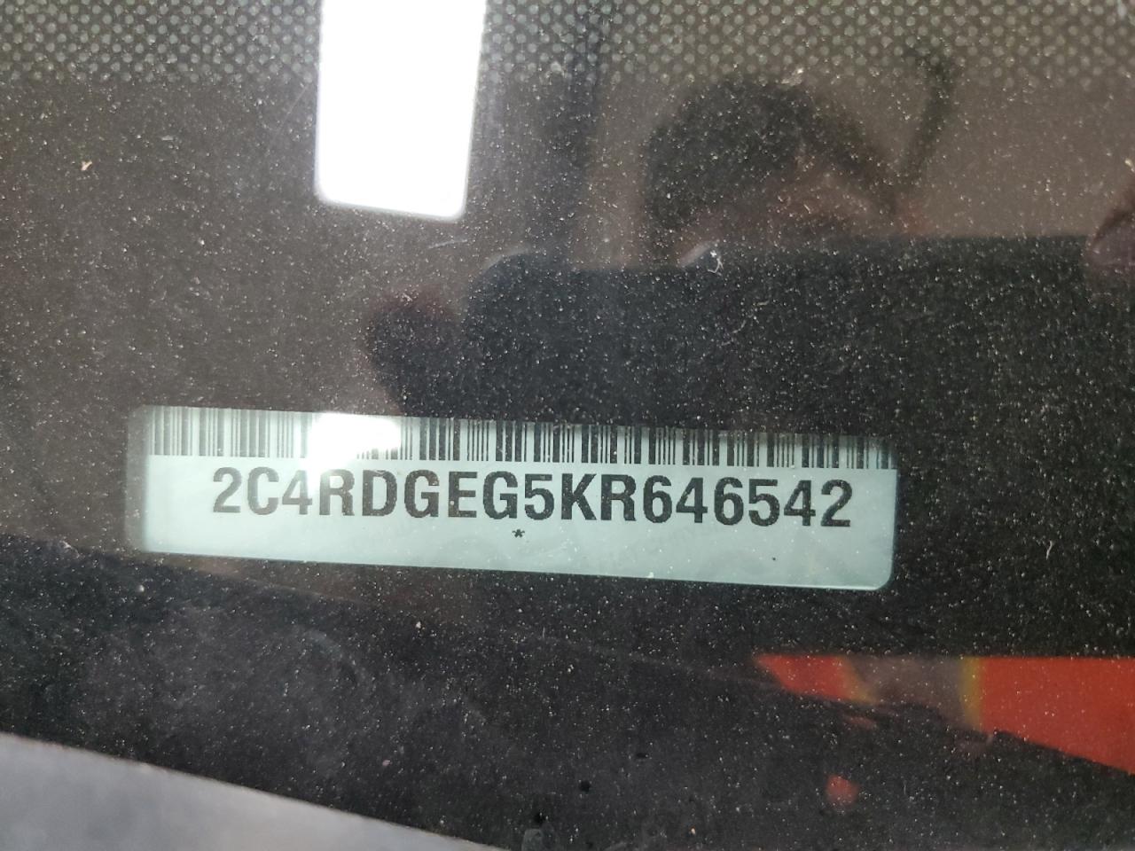 2019 Dodge Grand Caravan Gt VIN: 2C4RDGEG5KR646542 Lot: 60496125
