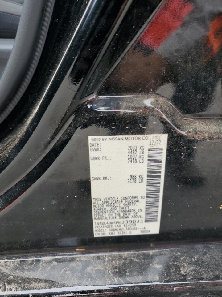 2023 Nissan Altima Sv VIN: 1N4BL4DW4PN339031 Lot: 62903345