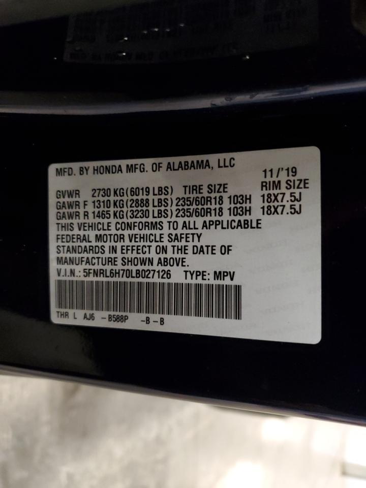 HONDA All Models 2020 VIN 5FNRL6H70LB027126 photo 13