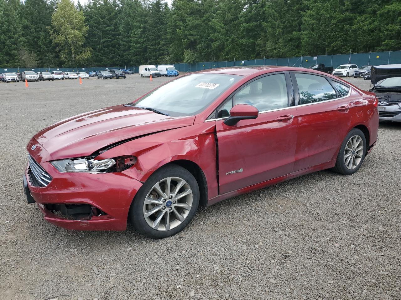 2017 Ford Fusion Se Hybrid იყიდება Graham-ში, WA - Front End