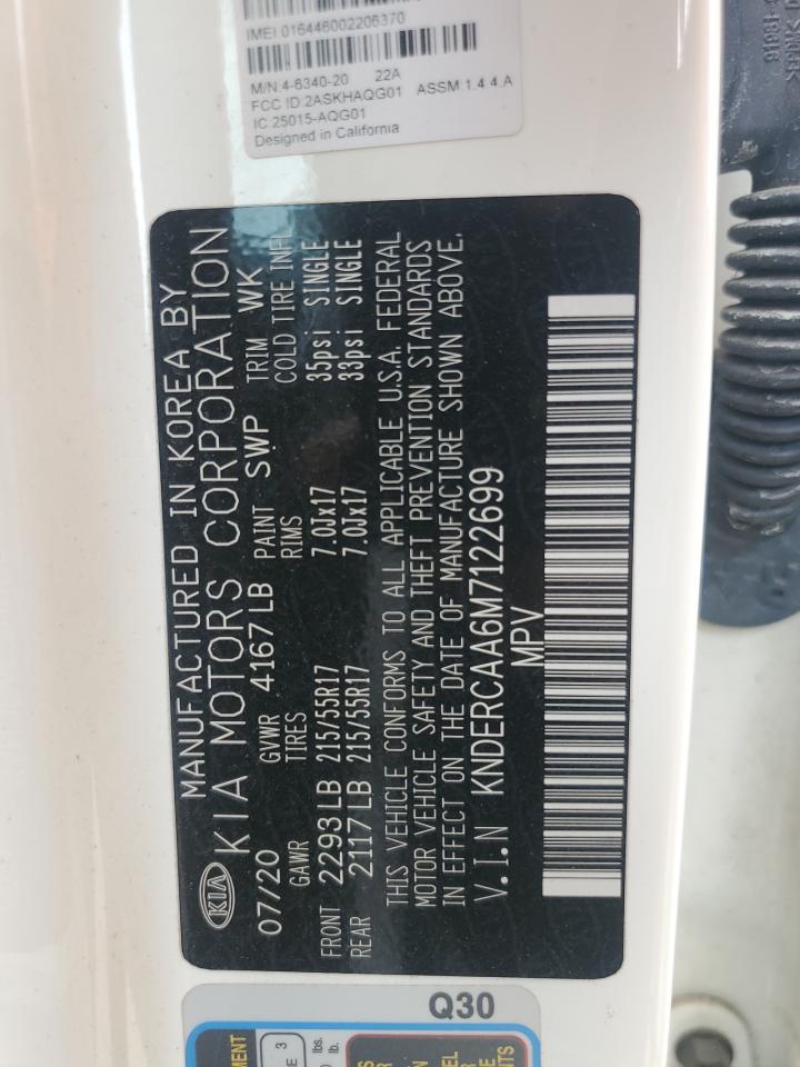 2021 Kia Seltos Ex VIN: KNDERCAA6M7122699 Lot: 59822135