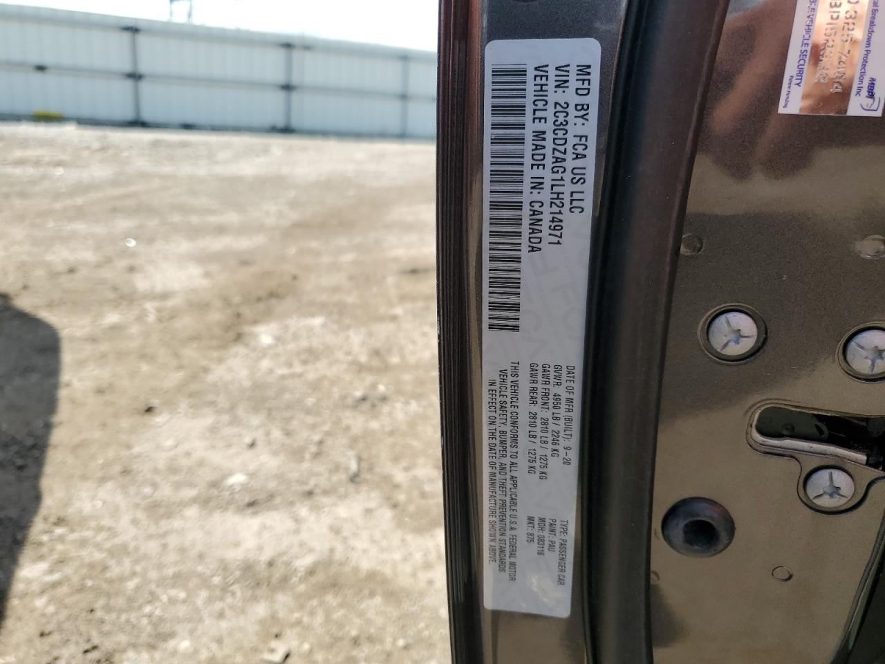 2020 Dodge Challenger Sxt VIN: 2C3CDZAG1LH214971 Lot: 62557435