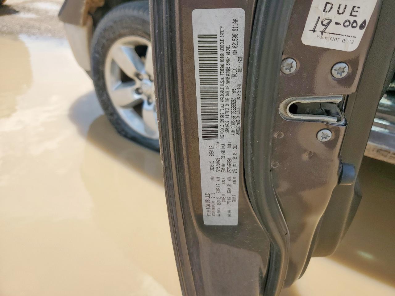 2016 Ram 1500 Slt VIN: 1C6RR6GT3GS269261 Lot: 60371765