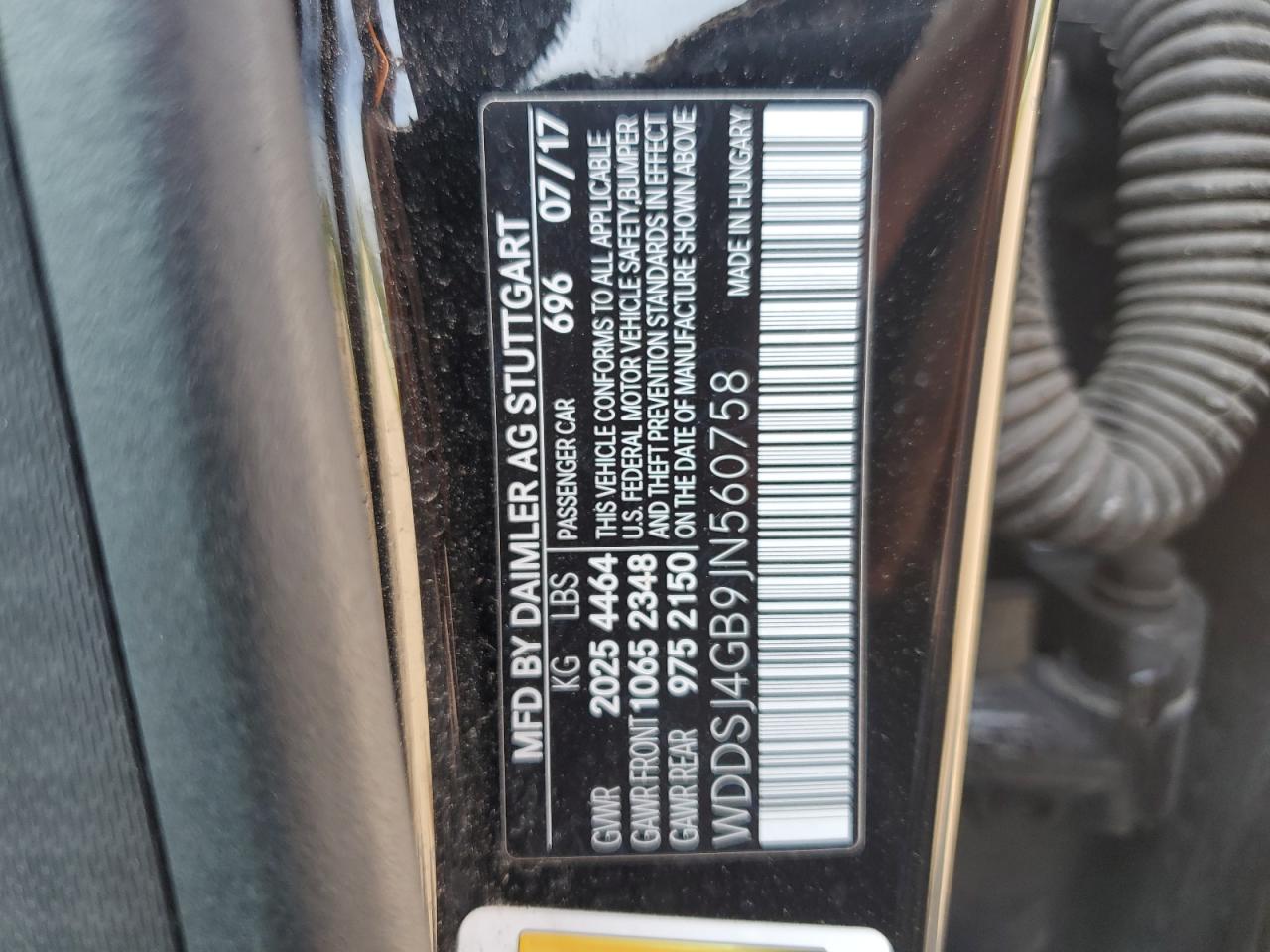 2018 Mercedes-Benz Cla 250 4Matic VIN: WDDSJ4GB9JN560758 Lot: 60692185