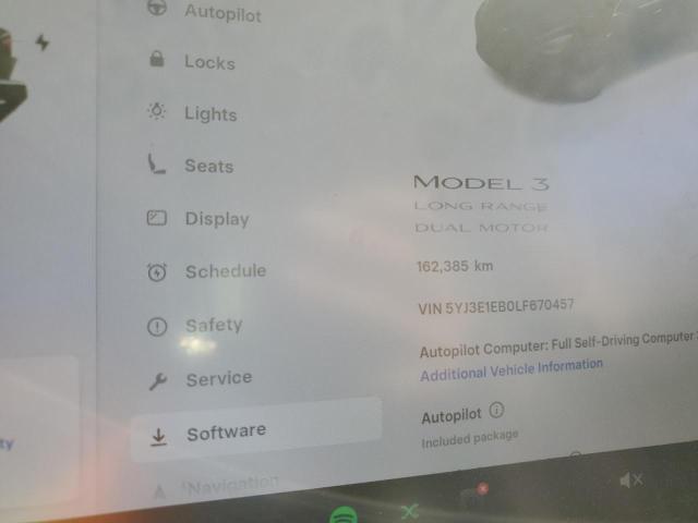 2020 TESLA MODEL 3   