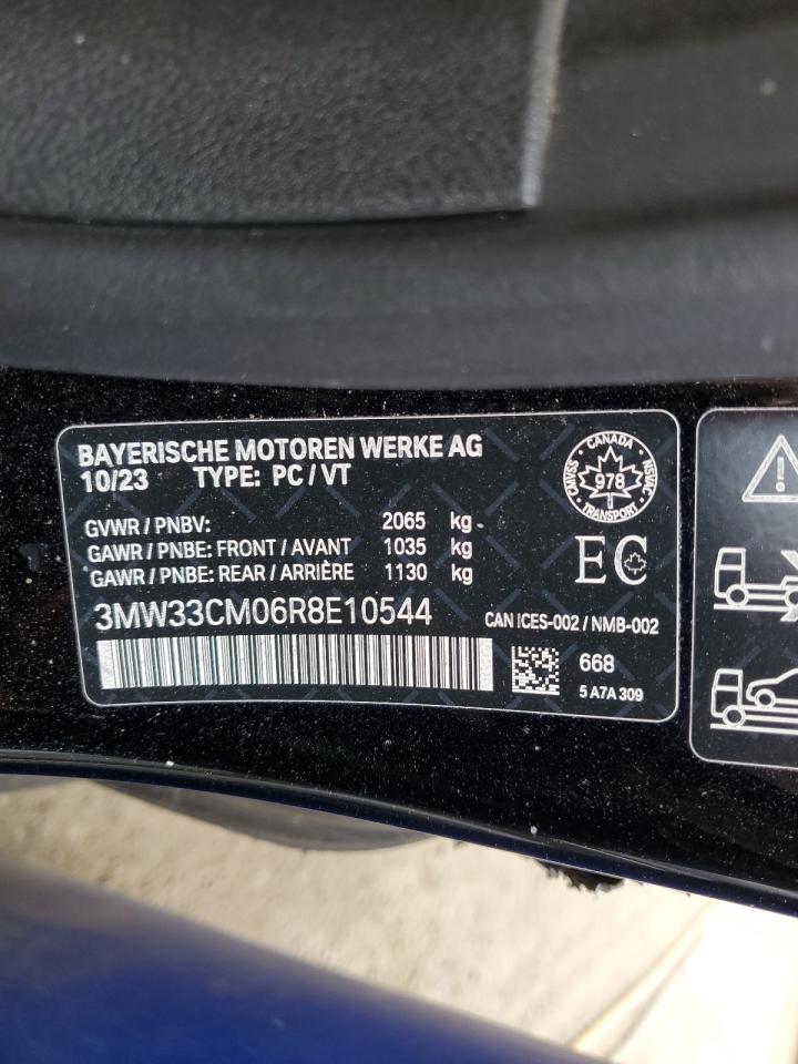 2024 BMW 230Xi VIN: 3MW33CM06R8E10544 Lot: 56012595