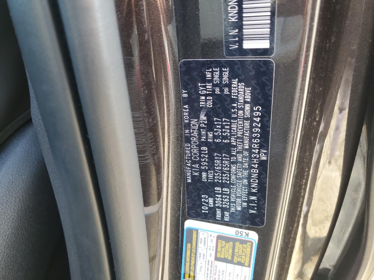 2024 Kia Carnival Lx VIN: KNDNB4H34R6392495 Lot: 60256835