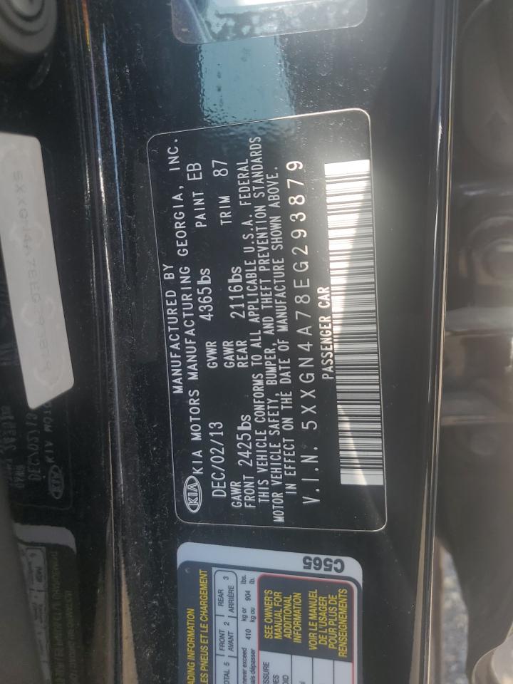 2014 Kia Optima Ex VIN: 5XXGN4A78EG293879 Lot: 59472735