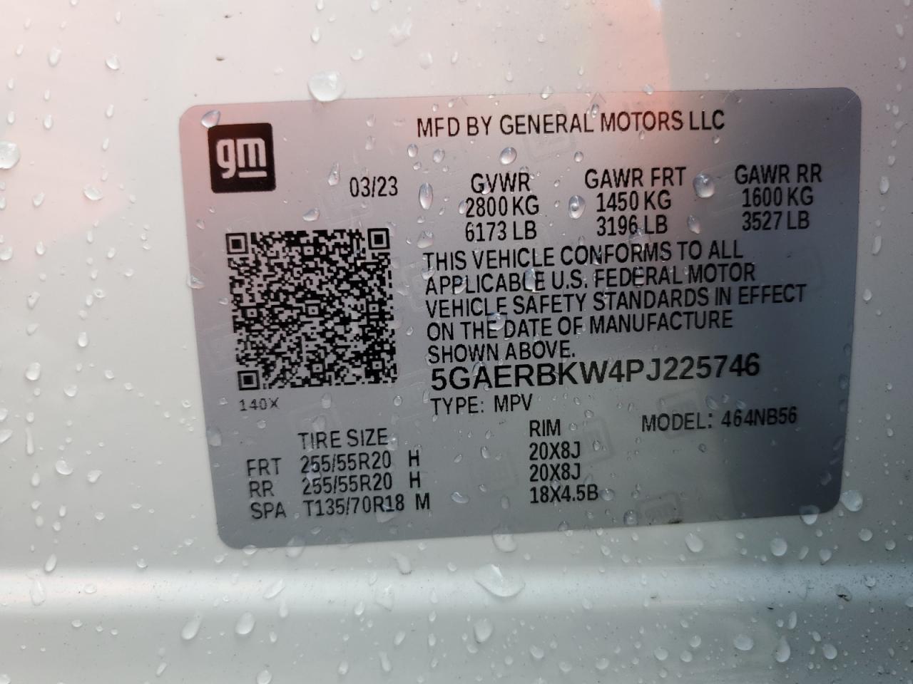 2023 Buick Enclave Essence VIN: 5GAERBKW4PJ225746 Lot: 62365075