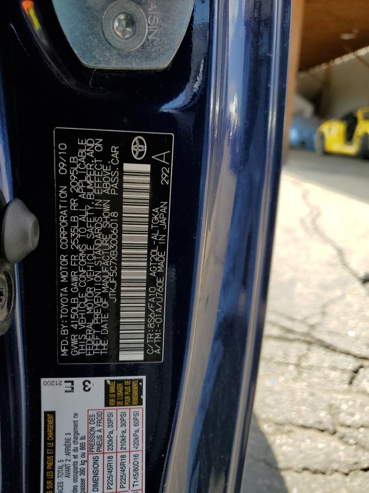 2011 Toyota Scion Tc VIN: JTKJF5C7XB3006018 Lot: 62702665