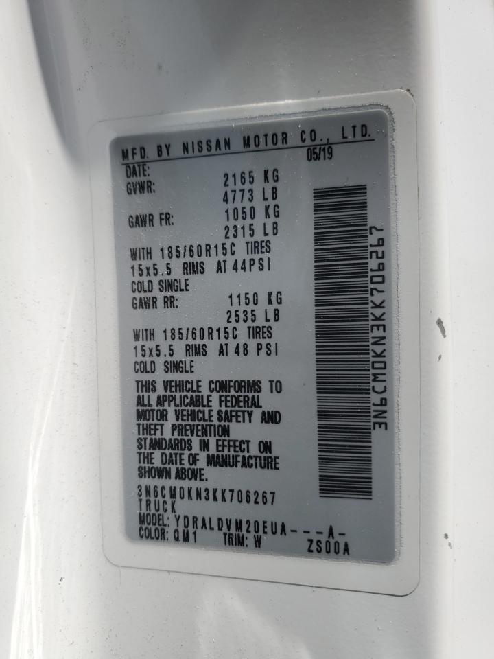 2019 Nissan Nv200 2.5S VIN: 3N6CM0KN3KK706267 Lot: 61804315