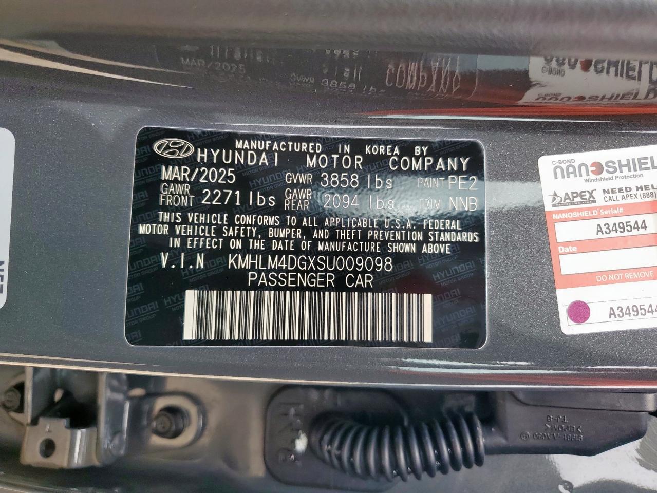 2025 Hyundai Elantra Sel Sport VIN: KMHLM4DGXSU009098 Lot: 63104535
