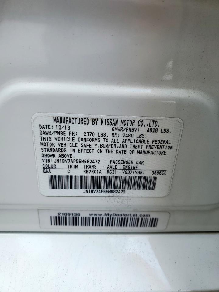 2014 Infiniti Q50 Base VIN: JN1BV7AP5EM682472 Lot: 61042115