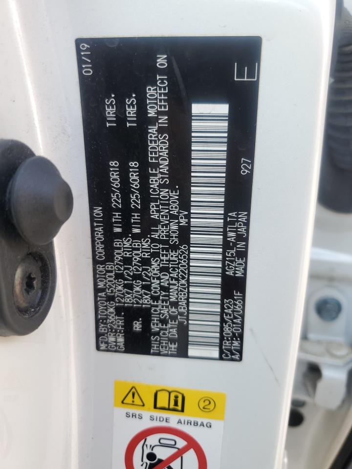 2019 Lexus Nx 300 Base VIN: JTJBARBZ0K2206526 Lot: 62949685